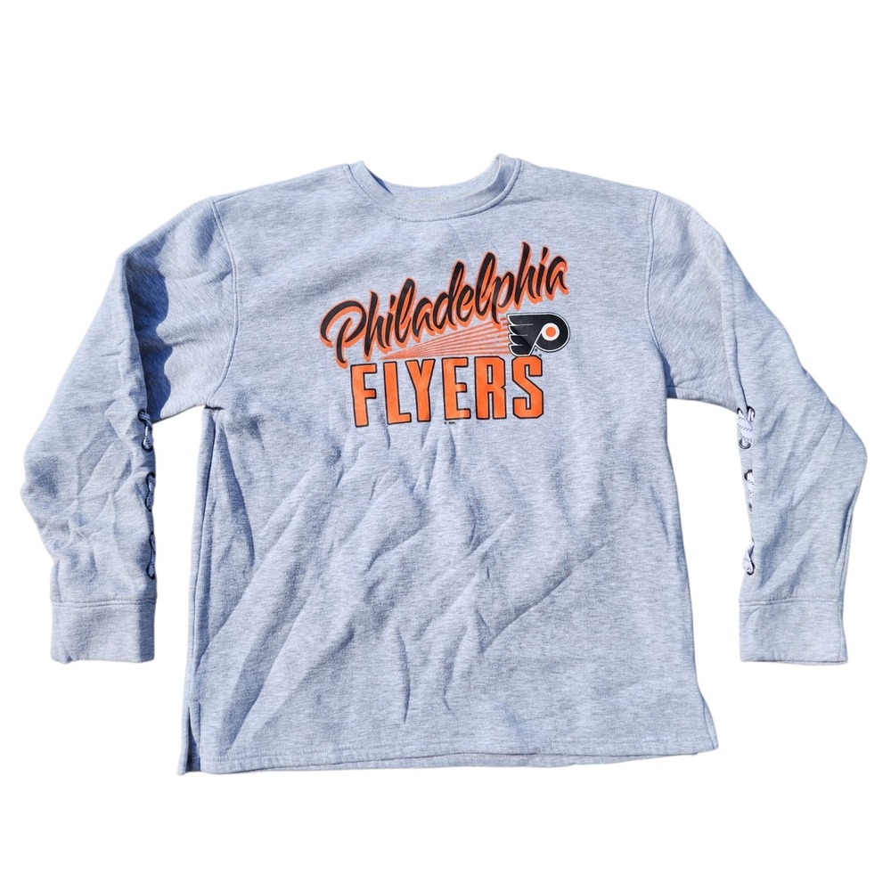 Philadelphia Flyers Youth Large Sweatshirt NHL Hockey Gray Pullover 12/14